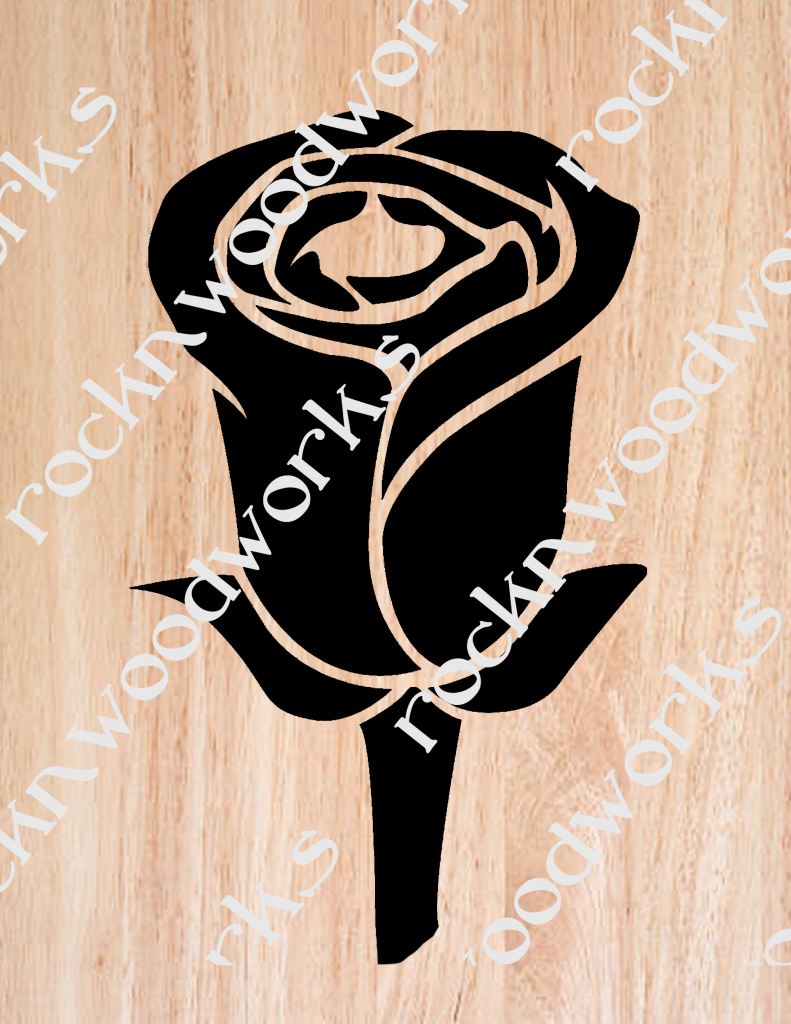 Rose Scroll Saw Pattern – Maker Patterns