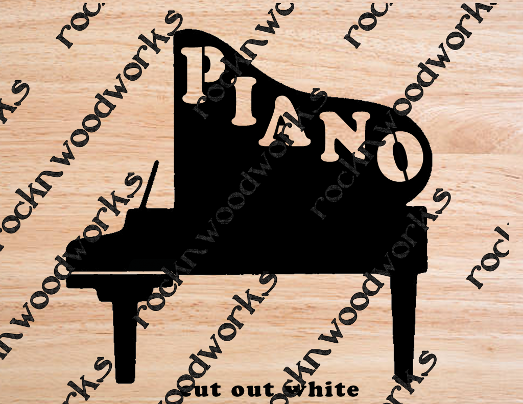 Piano and word art pattern – Maker Patterns