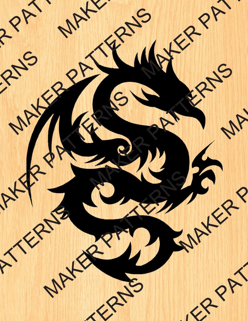 dragon-silhouette-scroll-saw-pattern-maker-patterns