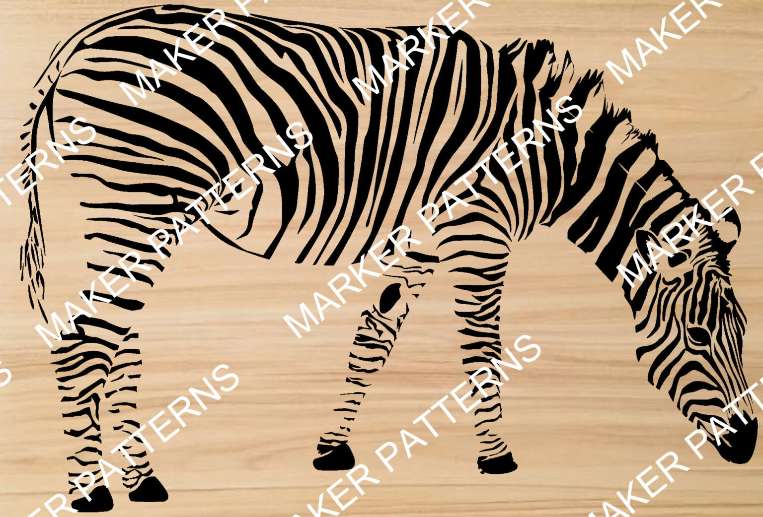 Zebra 2 Scroll saw pattern – Maker Patterns